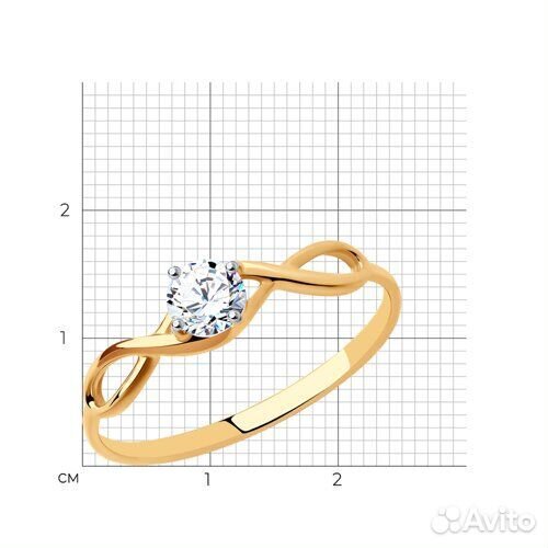 Кольцо sokolov из золота, 018828, р.17,5