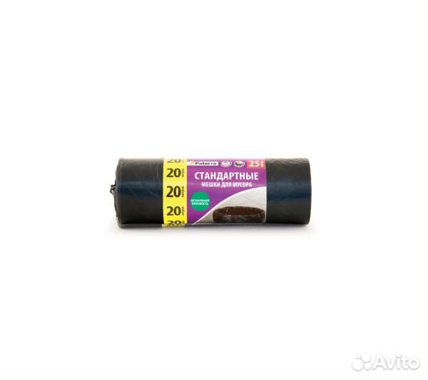 Мешки для мусора 20л, 7мкм, 25 шт. в рулоне, Pate