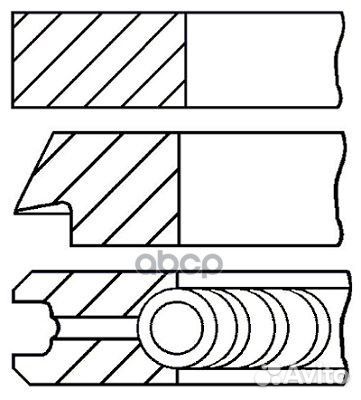 Кольца поршн к-т на 1 цил 0812400000 Goetze
