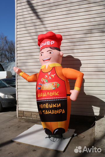 Надувной аэромен Повар для кафе/пекарни/ресторана