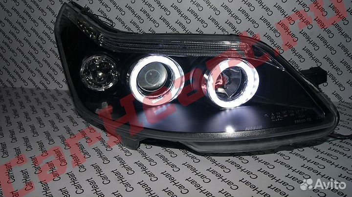Тюнинг фара ангельские глазки, правая, citroen c4