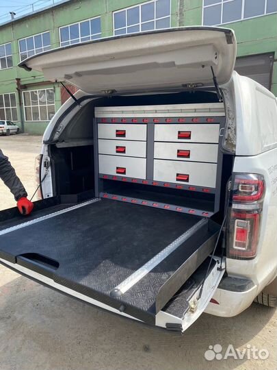 Выдвижная платформа и стеллаж для пикап