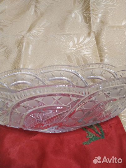 Ваза хрустальная в технике алмазная грань СССР