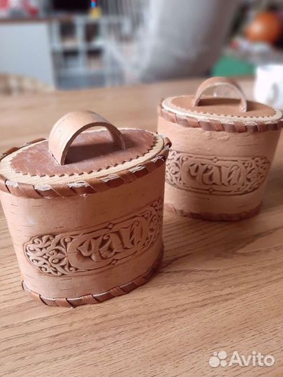 Туесок банка для чая береста