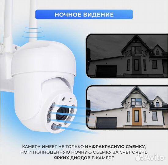 Камера видеонаблюдения 4G с симкартой и Wi-Fi