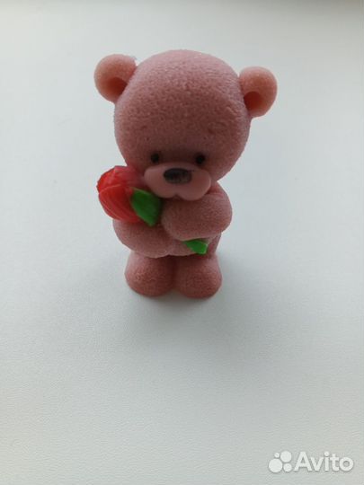 Мыло ручной работы Мишка с цветами