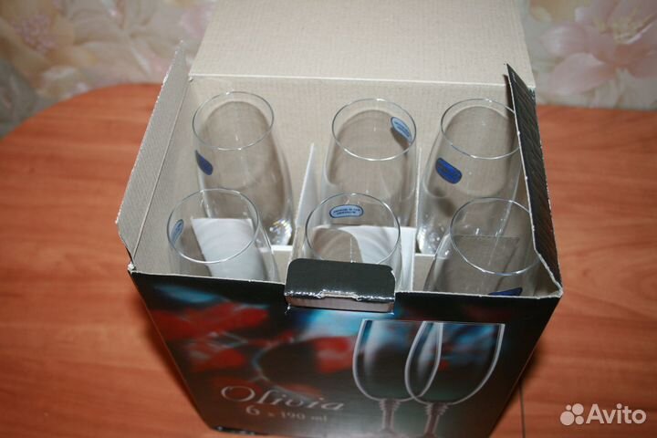 Набор бокалов для шампанского olivia 6 штук