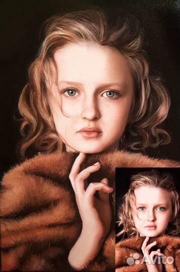 Портреты по фото маслом на холсте