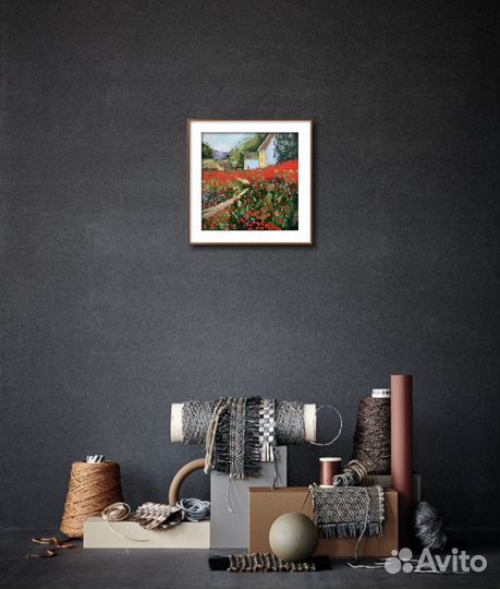 Картина маслом пейзаж дом