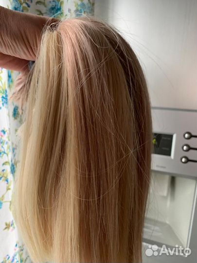 Волосы для наращивания блонд натуральные