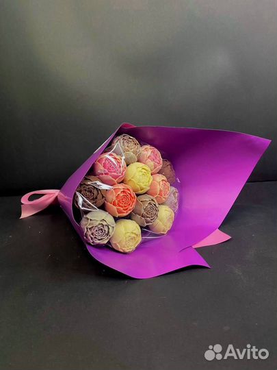 Шоколадные Пионы - 13 шт в Букете