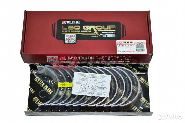 Вкладыши шатунные к-т howo WD615, shaanxi WP10 LEO