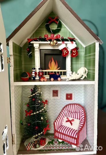 Домик кукольный новогодний румбокс