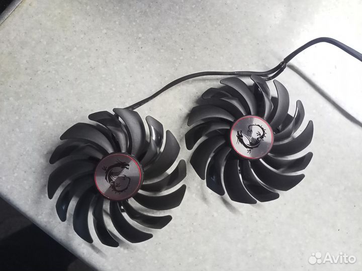 Кулеры на видеокарту 95мм(msi gaming x) оригинал