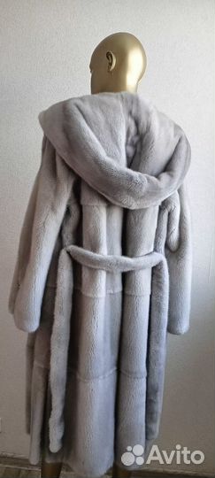 Шуба норковая с капюшоном 44 46 Италия