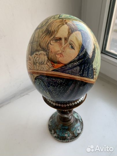 Страусиное яйцо ручная роспись