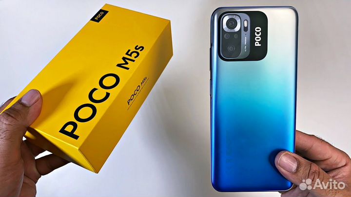 Poco M5s, 128Gb, Amoled, Blue, новый
