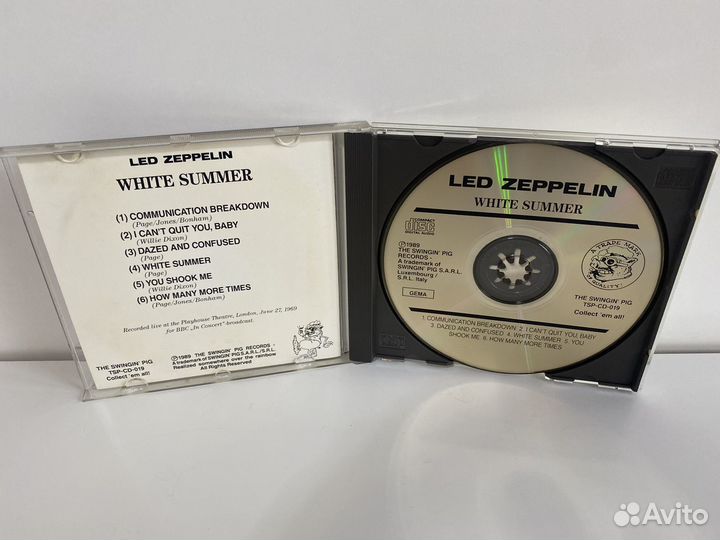 LED Zeppelin CD Wite Summer 1969/ Редкий p 1989