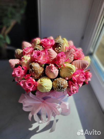 Букет из клубники в шоколаде