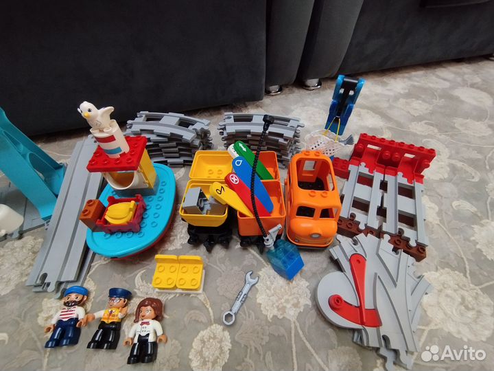 Lego duplo грузовой поезд 10875 + мост