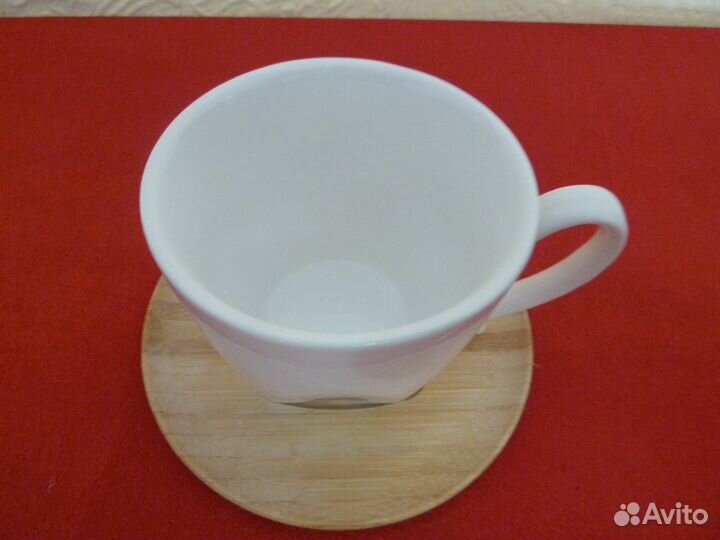 Чайно-кофейная пара, фарфор, дерево