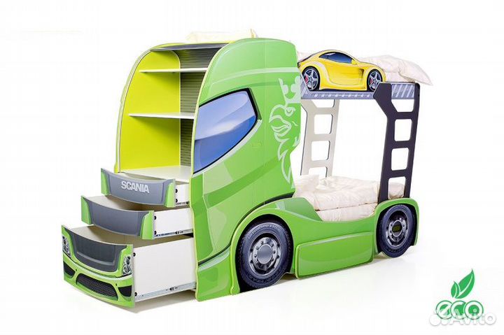 Двухъярусная кровать грузовик
