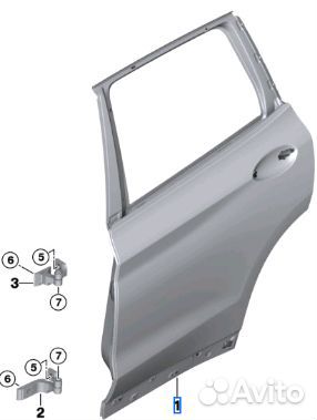 Двери задние F25 рестайлинг X3 новые оригинальные