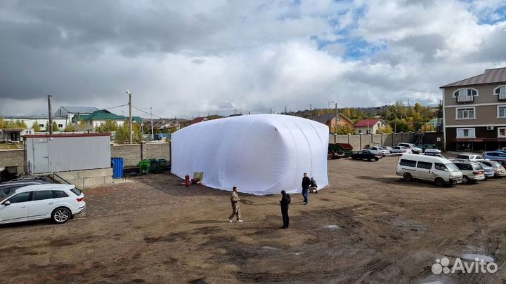 Бескаркасная палатка. Быстровозводимый ангар