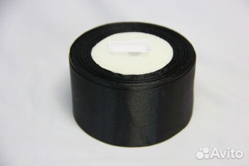 Однотонная атласная лента 50 мм