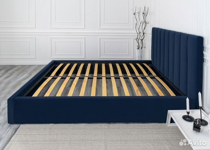 Кровать двуспальная Богема 160х200 в велюре