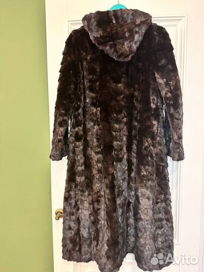 Шуба норковая с капюшоном