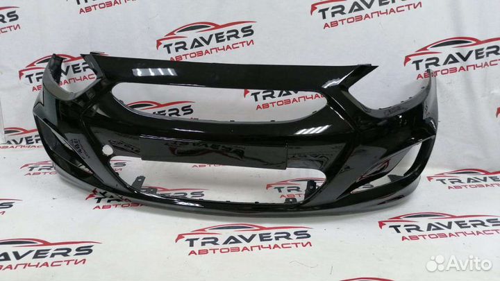 Бампер перед. Hyundai Solaris с 10г.черный MZH