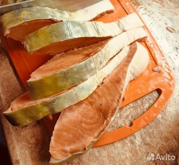 Кунджа стейки рыбы