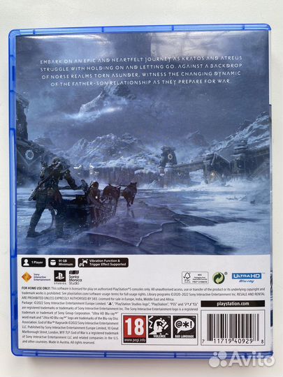 Диск Got of war ragnarok ps5