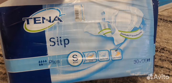 Памперсы для взрослых tena slip plus. Размер S