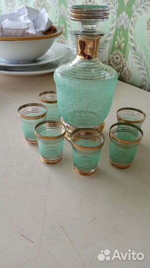 Графин с рюмками, хрусталь СССР