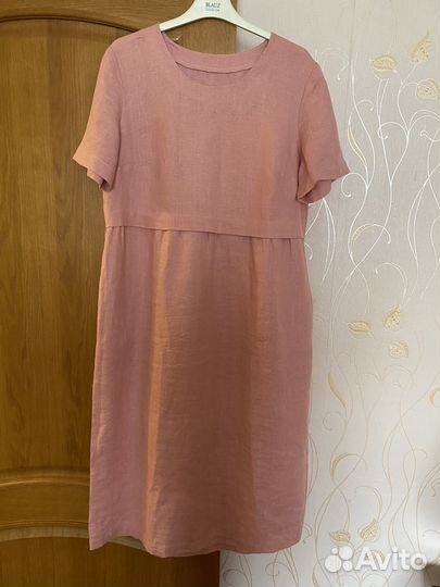 Платье лён 100