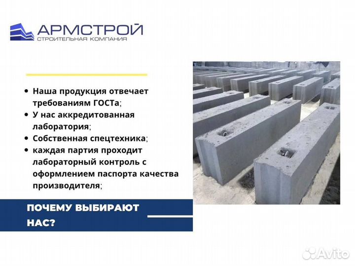 Дорожные плиты и фундаментные блоки