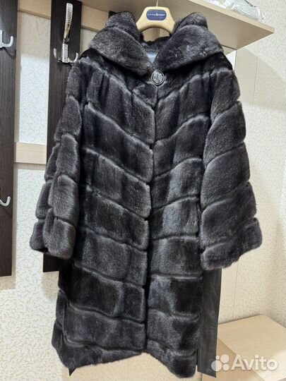 Шуба норковая серая 46-50