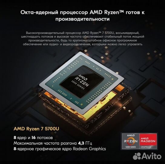 Ноутбук Lenovo IdeaPad 15 Ryzen 7 5700U 512Gb
