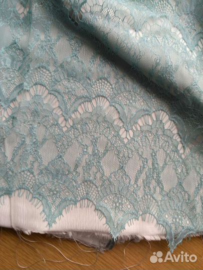 Ткань на стильное платье гипюр + натур шелк