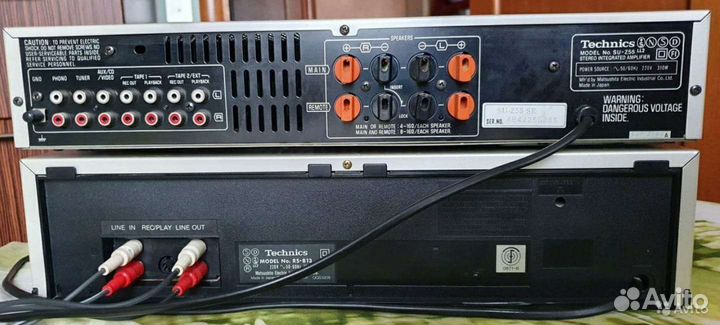 Аудиосистема Technics, усилитель и кассетная дека
