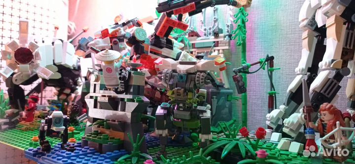 Диорама lego по игре Horizon: Zero Dawn