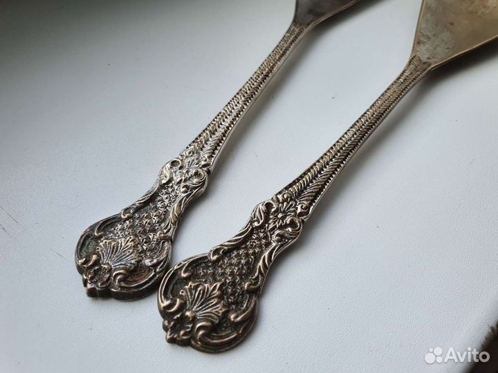 Вилка и ложка серебрение Европа