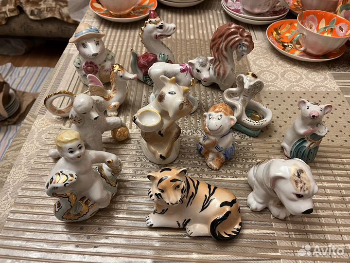 Олимпийский мишка и другие винтажные фигурки СССР