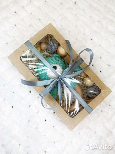 Погремушка-грызунок и держатель для соски