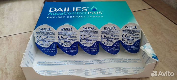 Линзы контактные однодневные -4. 0