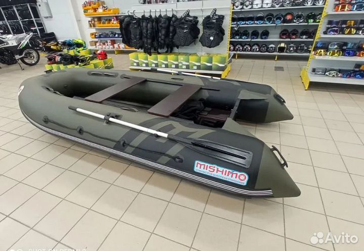 Лодка mishimo river JET 470 под водомет зелён/чёрн