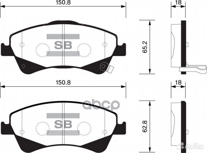 SP1580SNS колодки дисковые передние Toyota Aur