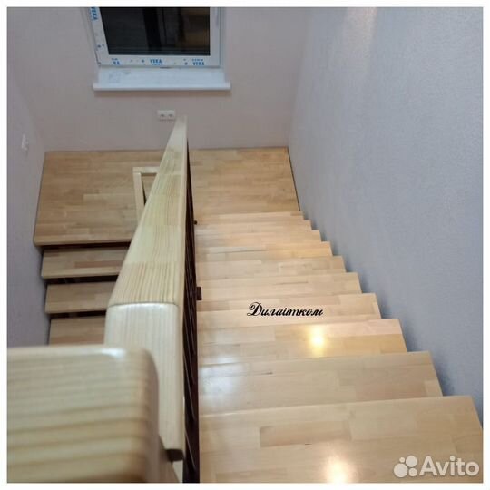 Лестница металлическая с отделкой